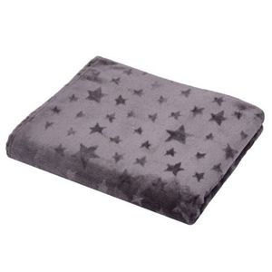 Cashmere deka Stella 150x200 cm, motiv hvězdy, antracitová obraz