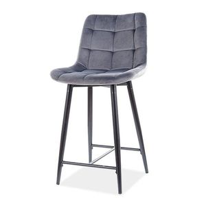 Barová židle CHAC 4 šedá/černá obraz
