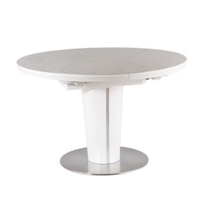 Jídelní stůl URBAT 1 bílý mramor/bílá obraz