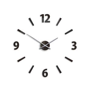 Moderní nástěnné hodiny KLAUS WENGE (nalepovací hodiny na stěnu) obraz