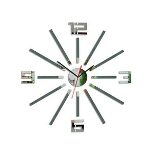 Moderní nástěnné hodiny SHEEN GRAY (nalepovací hodiny na stěnu) obraz