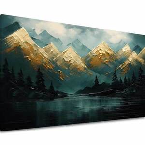 Moderní nástěnná malba Hory zapadajícího slunce - PREMIUM ART obraz