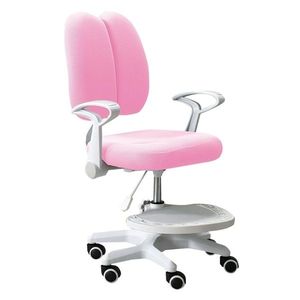 Rostoucí židle ISANA s podnoží a šlemi, růžová/bílá obraz