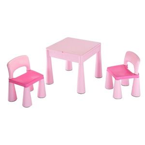 Dětská sada ELSIE stoleček + dvě židličky, růžová obraz
