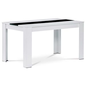 Jídelní stůl GETLIF 138x80 cm, bílý/černý obraz