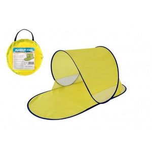 Stan plážový s UV filtrem 140x70x62cm samorozkládací polyester/kov ovál žlutý v látkové tašce obraz
