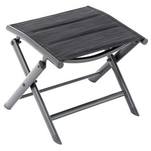 Garthen Sklopná hliníková stolička - černá, tmavě šedý rám obraz