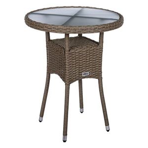Stilista 90807 STILISTA Zahradní polyratanový stolek, 60 x 75 cm, krémový obraz