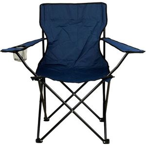 Skládací židle s držákem nápojů - modrá obraz