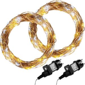VOLTRONIC® Sada 2 kusů světelných drátů 50 LED - teplá bílá obraz