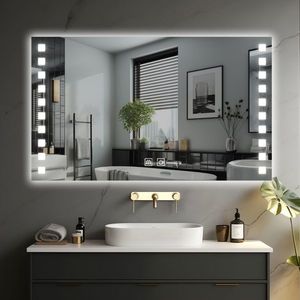IREDA Koupelnové zrcadlo s LED osvětlením, 90 x 70 cm obraz