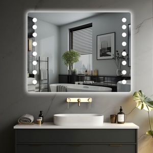 IREDA Koupelnové LED zrcadlo s osvětlením, 80 x 60 cm obraz