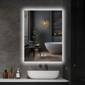 IREDA Koupelnové zrcadlo s LED osvětlením, 70 x 50 cm obraz