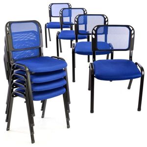Garthen Sada stohovatelných židlí - 8 ks, modrá obraz