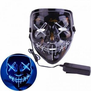 Děsivá LED svítící maska s dálkovým ovladačem obraz