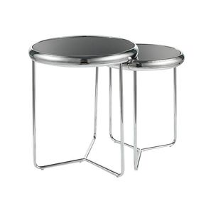 Odkládací stolek 2 ks SCARLET Stříbrná, Odkládací stolek 2 ks SCARLET Stříbrná obraz