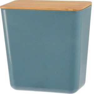 Úložný box s bambusovým víkem Roger, 13 x 13, 7 x 8 cm, modrá obraz