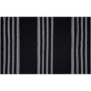 Koberec černobílý bavlněný, 120 x 180 cm obraz