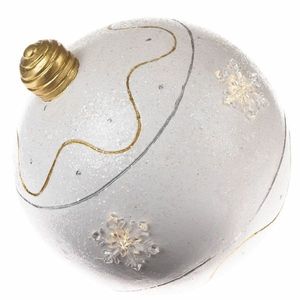 Vánoční LED dekorace Ball bílá, pr. 24 cm obraz