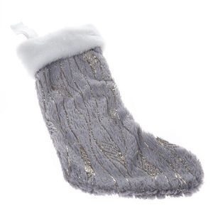 Vánoční závěsná ponožka šedá, 20 x 43 cm obraz