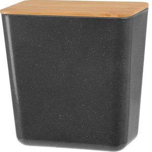 Úložný box s bambusovým víkem Roger, 13 x 13, 7 x 8 cm, antracit obraz