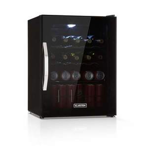 Klarstein Beersafe XL Onyx, lednice na nápoje, energetická třída E, LED, kovové mřížky, skleněné dveře, černá obraz