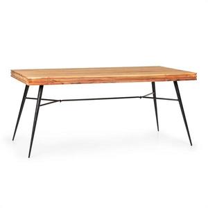 Besoa Vantor, jídelní stůl, akátové dřevo, železná kostra, 175 x 78 x 80 cm, dřevo obraz