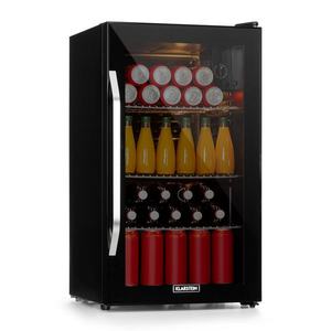 Klarstein Beersafe XXL Onyx, lednice, energetická třída C, LED, 3 kovové rošty, skleněné dveře, černá obraz