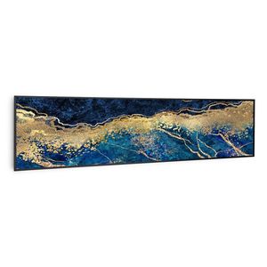 Klarstein Wonderwall Air Art Smart, infračervený ohřívač, 120 x 30 cm, 350 W, modrý mramor obraz