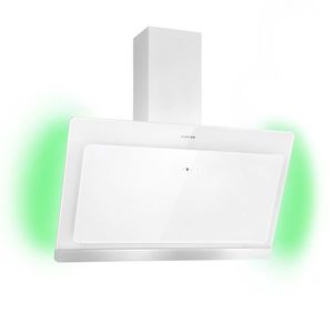 Klarstein Aurora 90 Smart, digestoř, 90 cm, komínová, 550 m³/h, LED podsvícení, A++, bílá obraz
