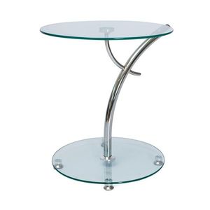 Přístavný stolek MENO sklo/chrom obraz