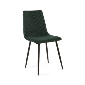 Jídelní židle Harry, tmavě zelená látka obraz