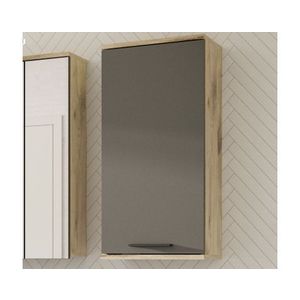 Závěsná koupelnová skříňka Mason dub/šedá obraz