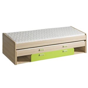 Dolmar Dětská postel s přistýlkou CORNETO L16 Barva: Jasan coimbra / zelená obraz
