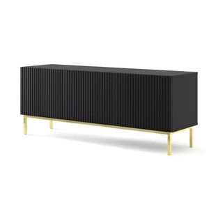 ARTBm TV stolek RAVENNA B 3D 150 | černá matná Provedení: Černý mat / zlatá podnož obraz