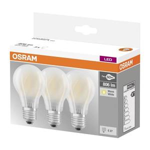 Osram LED žárovka E27 A60 7W 60W teplá bílá 2700K 3ks obraz