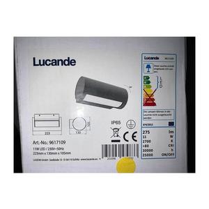 Lucande Lucande - LED Venkovní nástěnné svítidlo BOHDAN LED/11W/230V IP65 obraz