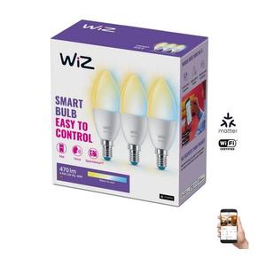 WiZ SADA 3x LED Stmívatelná žárovka C37 E14/4, 9W/230V 2700-6500K CRI 90 Wi-Fi - WiZ obraz