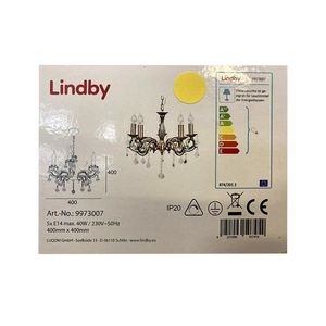 Lindby Lindby - Lustr na řetězu KORA 5xE14/40W/230V obraz
