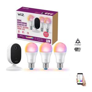 WiZ WiZ-Sada pro monitorování domácnosti: 1xkamera+ 3xLED RGB žárovka 8, 5W/230V Wi-Fi obraz