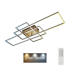Brilo Brilo - LED Stmívatelný přisazený lustr FRAME LED/51W/230V hnědá/zlatá + DO obraz