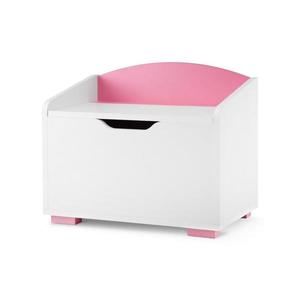 Konsimo Sp. z o.o. Sp. k. Dětský úložný kontejner PABIS 50x60 cm bílá/růžová obraz