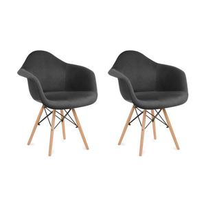 Konsimo Sp. z o.o. Sp. k. SADA 2x Jídelní židle NEREA 80x60, 5 cm šedá/buk obraz