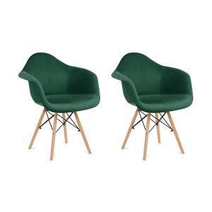 Konsimo Sp. z o.o. Sp. k. SADA 2x Jídelní židle NEREA 80x60, 5 cm zelená/buk obraz