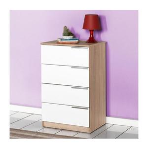 Adore Furniture Komoda 89x55 cm hnědá/bílá obraz