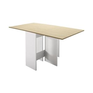 Adore Furniture Skládací jídelní stůl 75x140 cm hnědá/bílá obraz
