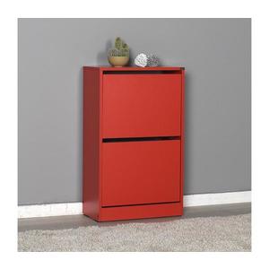 Adore Furniture Botník 84x51 cm červená obraz