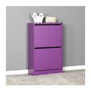 Adore Furniture Botník 84x51 cm fialová obraz