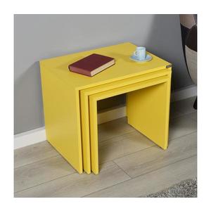 Adore Furniture SADA 3x Konferenční stolek žlutá obraz