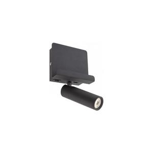 Redo Redo 01-3084 - LED Nástěnné bodové svítidlo PANEL LED/3, 5W/230V USB černá obraz